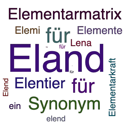 Ein anderes Wort für Elenantilope - Synonym Elenantilope