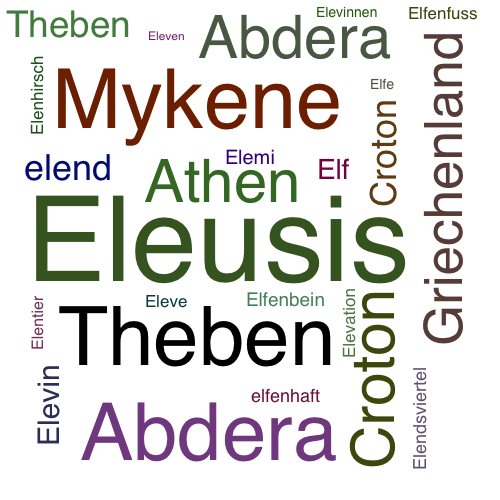 Ein anderes Wort für Eleusis - Synonym Eleusis