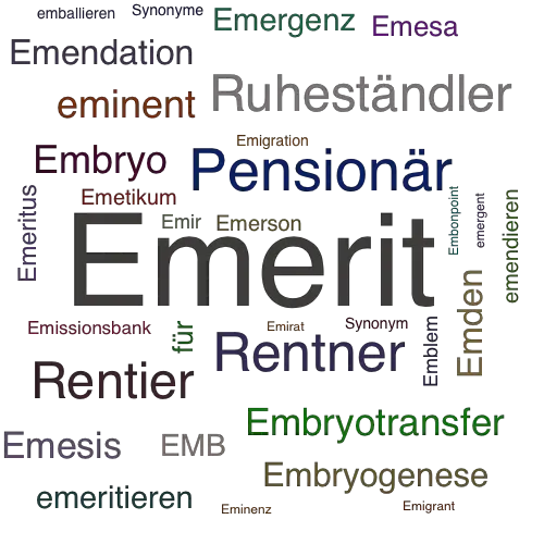 Ein anderes Wort für Emerit - Synonym Emerit