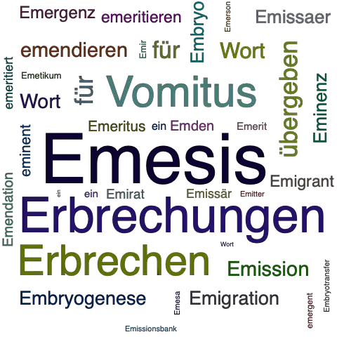 Ein anderes Wort für Emesis - Synonym Emesis