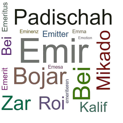 Ein anderes Wort für Emir - Synonym Emir