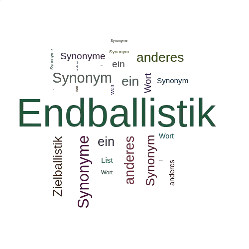 Ein anderes Wort für Endballistik - Synonym Endballistik