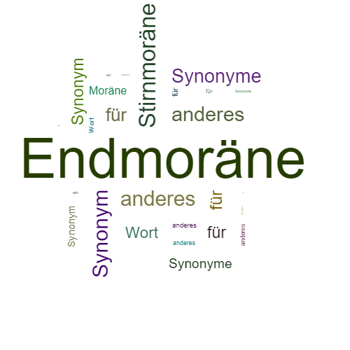 Ein anderes Wort für Endmoräne - Synonym Endmoräne