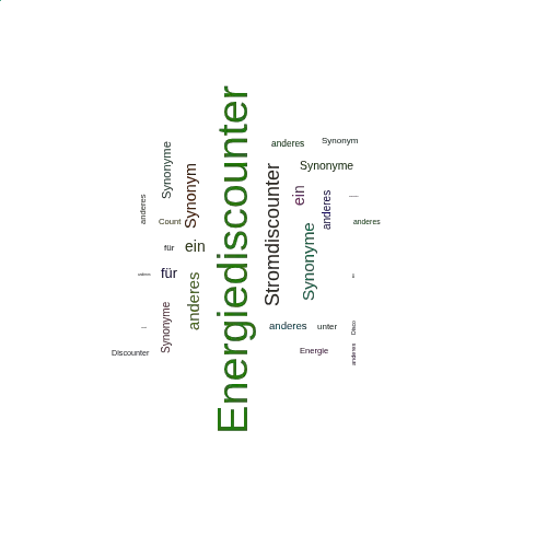 Ein anderes Wort für Energiediscounter - Synonym Energiediscounter