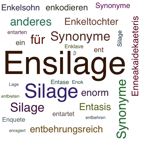 Ein anderes Wort für Ensilage - Synonym Ensilage