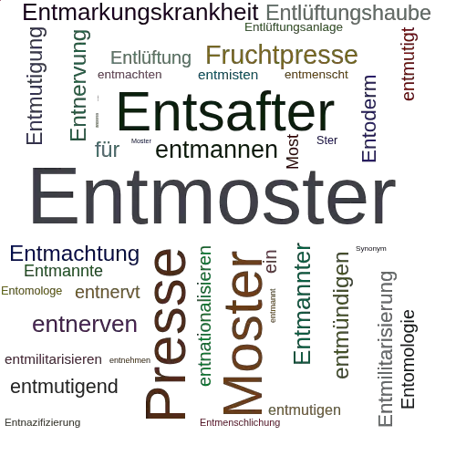 Ein anderes Wort für Entmoster - Synonym Entmoster