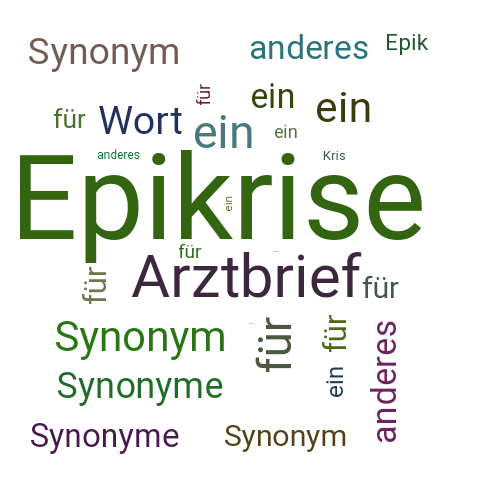Ein anderes Wort für Epikrise - Synonym Epikrise