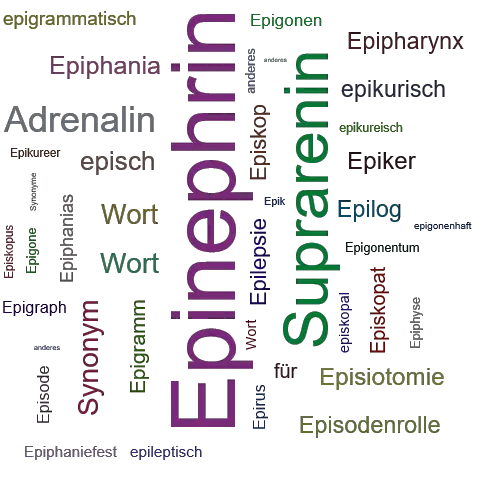 Ein anderes Wort für Epinephrin - Synonym Epinephrin