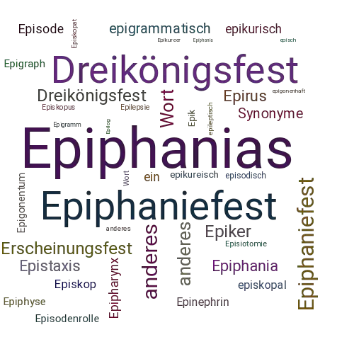 Ein anderes Wort für Epiphanias - Synonym Epiphanias