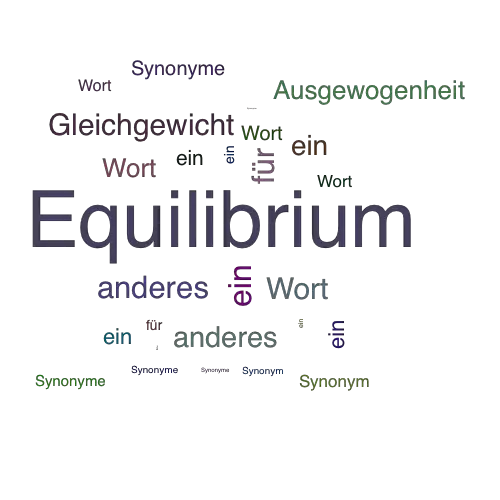 Ein anderes Wort für Equilibrium - Synonym Equilibrium