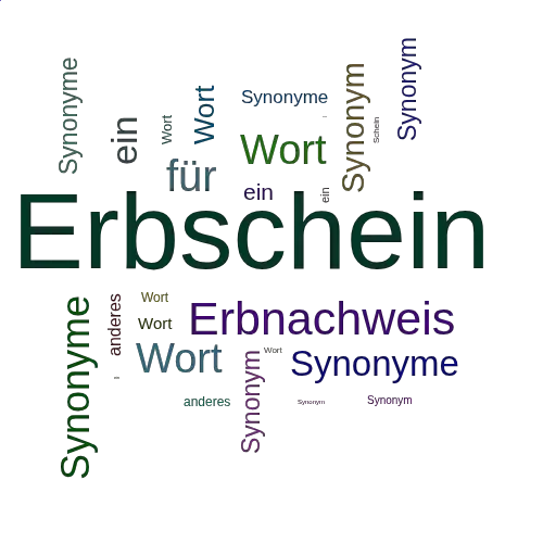 Ein anderes Wort für Erbschein - Synonym Erbschein