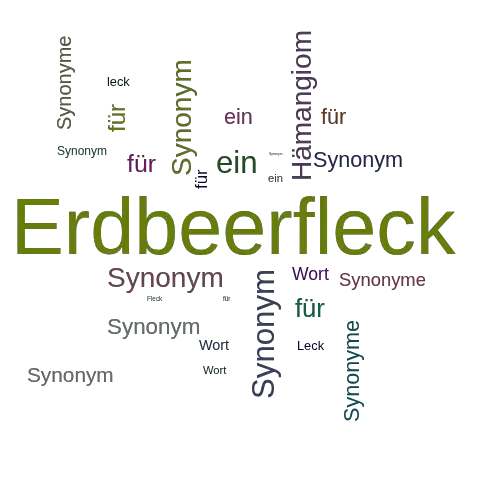 Ein anderes Wort für Erdbeerfleck - Synonym Erdbeerfleck