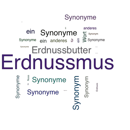 Ein anderes Wort für Erdnussmus - Synonym Erdnussmus