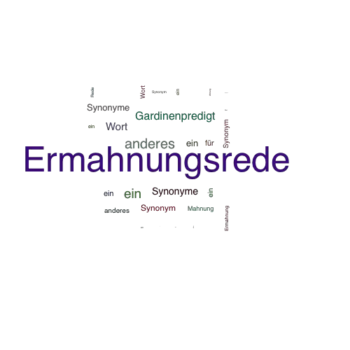 Ein anderes Wort für Ermahnungsrede - Synonym Ermahnungsrede