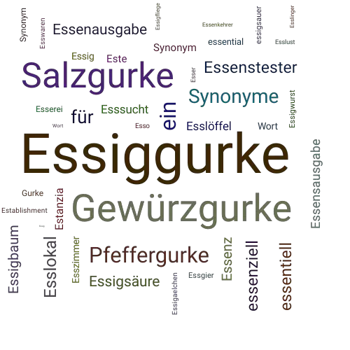 Ein anderes Wort für Essiggurke - Synonym Essiggurke