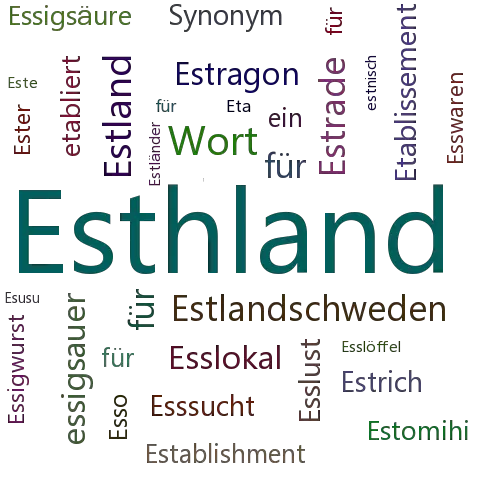 Ein anderes Wort für Esthland - Synonym Esthland