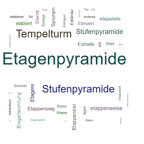 Ein anderes Wort für Etagenpyramide - Synonym Etagenpyramide