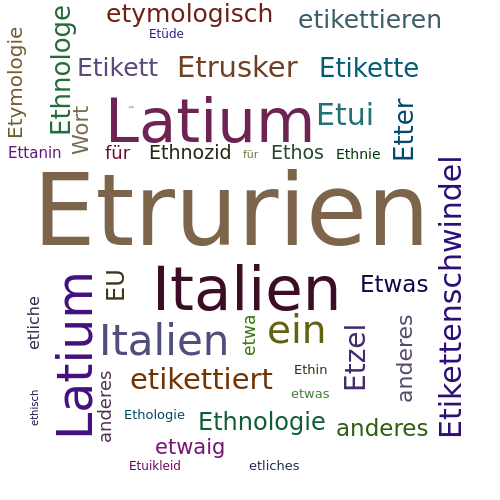 Ein anderes Wort für Etrurien - Synonym Etrurien