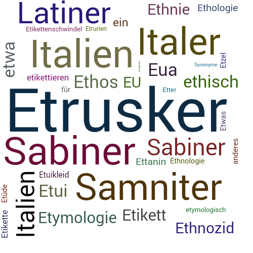 Ein anderes Wort für Etrusker - Synonym Etrusker