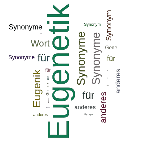 Ein anderes Wort für Eugenetik - Synonym Eugenetik