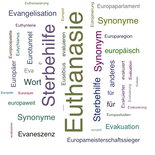 Ein anderes Wort für Euthanasie - Synonym Euthanasie