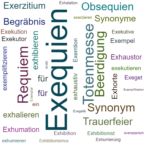 Ein anderes Wort für Exequien - Synonym Exequien