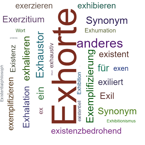 Ein anderes Wort für Exhorte - Synonym Exhorte