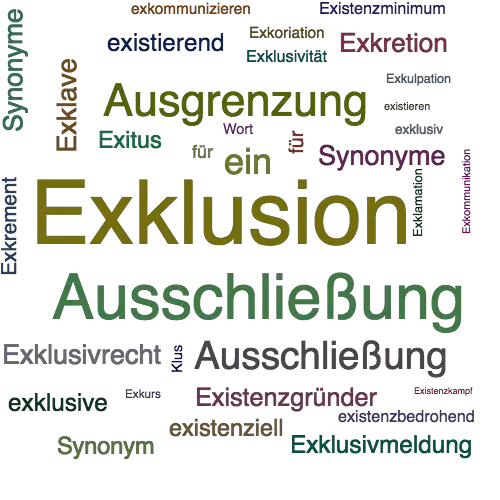 Ein anderes Wort für Exklusion - Synonym Exklusion