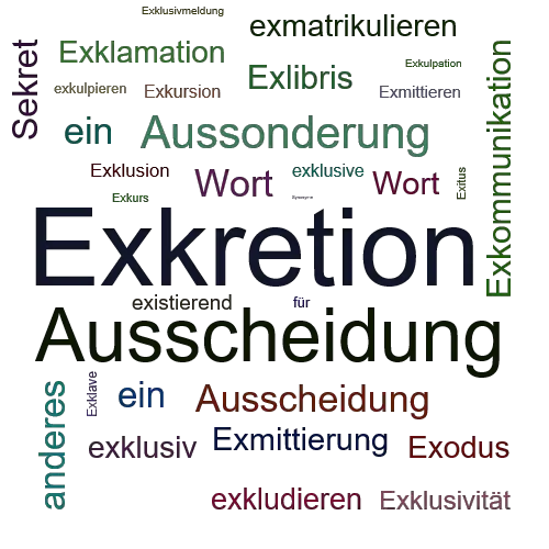 Ein anderes Wort für Exkretion - Synonym Exkretion