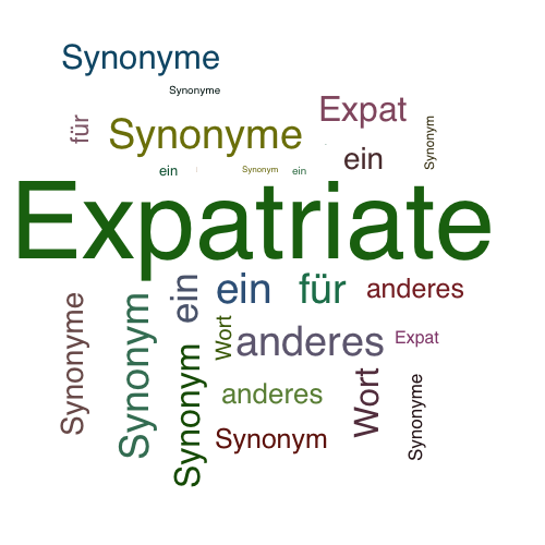 Ein anderes Wort für Expatriate - Synonym Expatriate