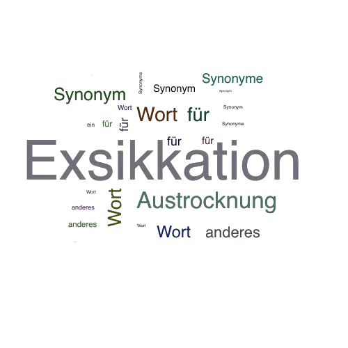 Ein anderes Wort für Exsikkation - Synonym Exsikkation