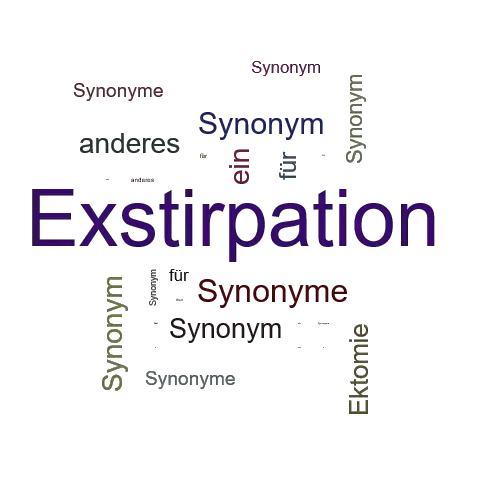 Ein anderes Wort für Exstirpation - Synonym Exstirpation