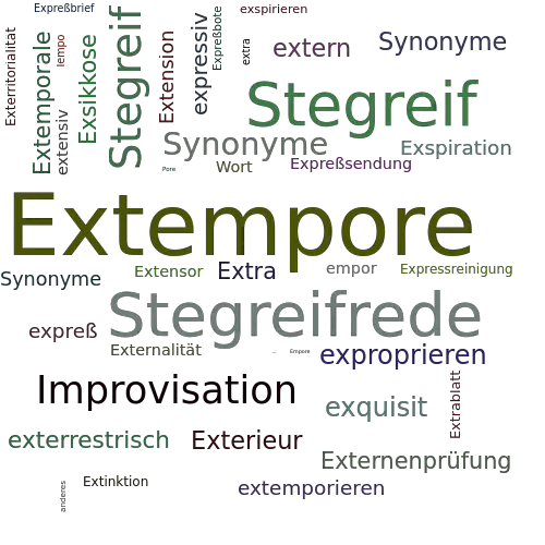 Ein anderes Wort für Extempore - Synonym Extempore