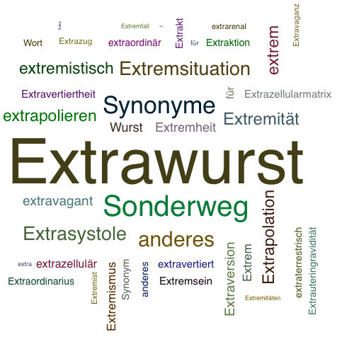 Ein anderes Wort für Extrawurst - Synonym Extrawurst
