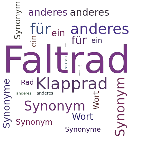 Ein anderes Wort für Faltrad - Synonym Faltrad