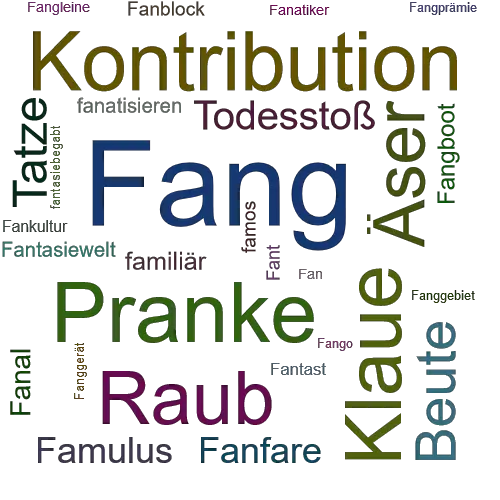 Ein anderes Wort für Fang - Synonym Fang