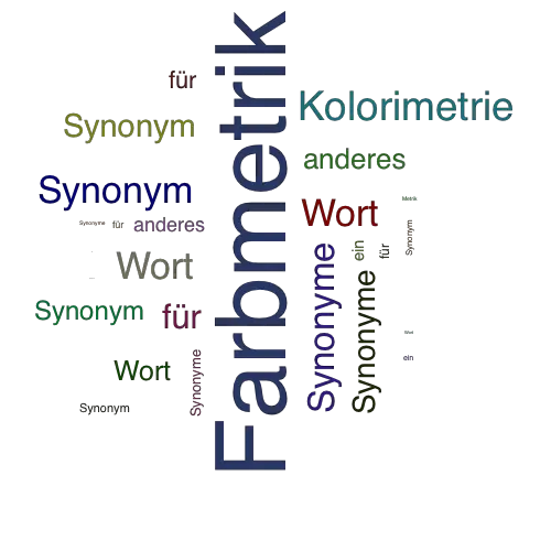 Ein anderes Wort für Farbmetrik - Synonym Farbmetrik