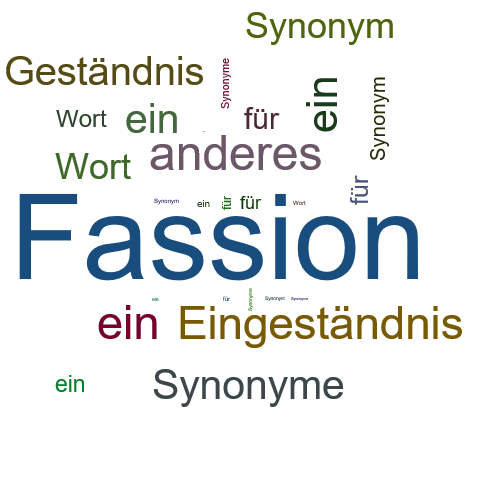 Ein anderes Wort für Fassion - Synonym Fassion