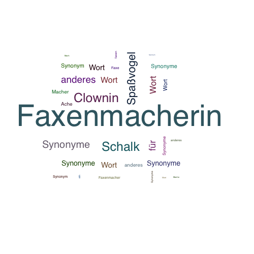 Ein anderes Wort für Faxenmacherin - Synonym Faxenmacherin