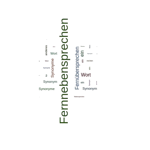Ein anderes Wort für Fernnebensprechen - Synonym Fernnebensprechen