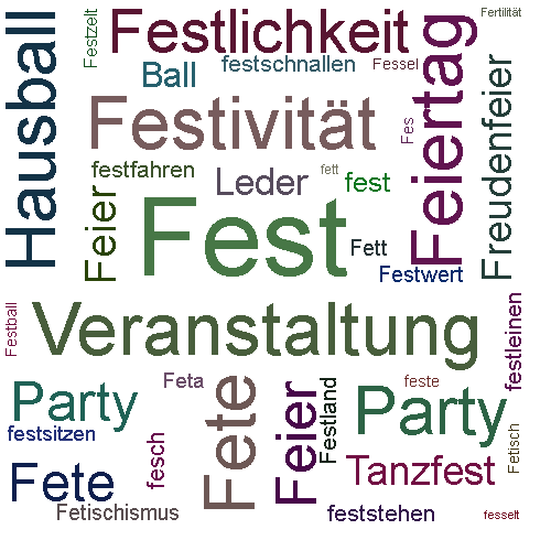 Ein anderes Wort für Fest - Synonym Fest