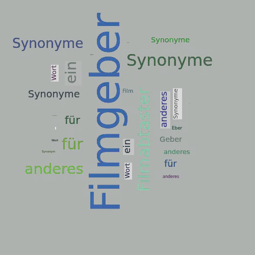 Ein anderes Wort für Filmgeber - Synonym Filmgeber