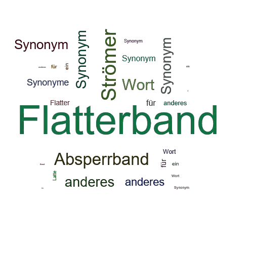 Ein anderes Wort für Flatterband - Synonym Flatterband