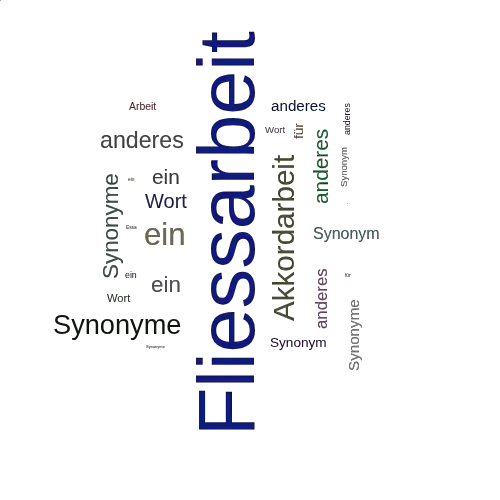 Ein anderes Wort für Fliessarbeit - Synonym Fliessarbeit
