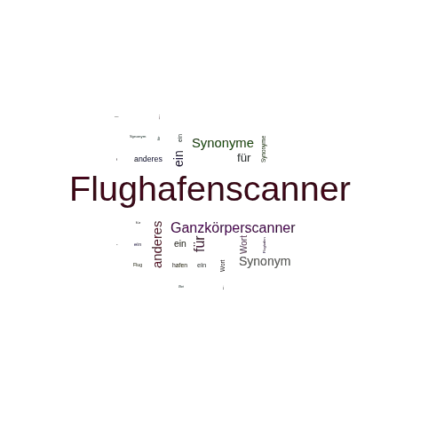 Ein anderes Wort für Flughafenscanner - Synonym Flughafenscanner