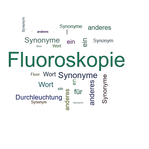 Ein anderes Wort für Fluoroskopie - Synonym Fluoroskopie