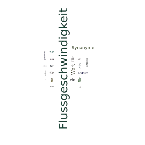 Ein anderes Wort für Flussgeschwindigkeit - Synonym Flussgeschwindigkeit