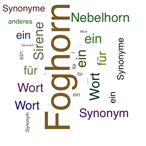 Ein anderes Wort für Foghorn - Synonym Foghorn