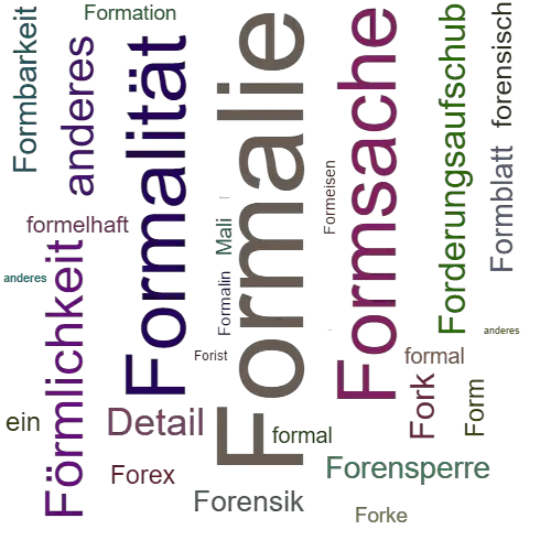 Ein anderes Wort für Formalie - Synonym Formalie