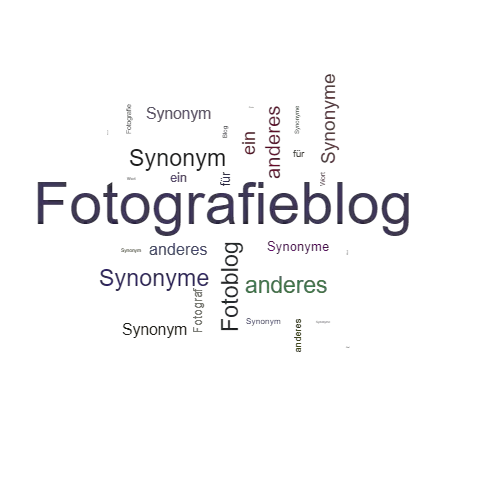 Ein anderes Wort für Fotografieblog - Synonym Fotografieblog